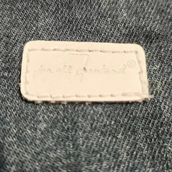 7 For All Mankind Denim Button Up Short Romper - Picture 8 of 13